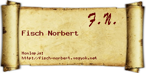 Fisch Norbert névjegykártya